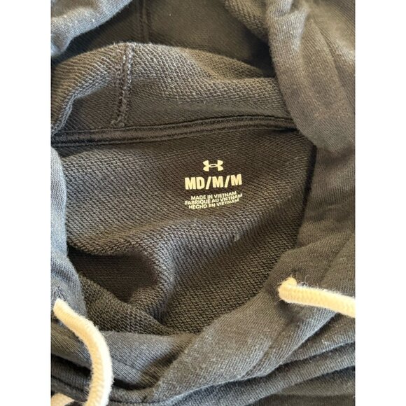 Under Armour Mens Hoodie Pullover Sweater~Size M~Black Graphic Active Top~L14 03 - Picture 8 of 10